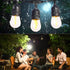 27FT Dimmable Bulbs Solar String Lights Outdoor with Remote, Waterproof Solar Powered Patio Lights for Garden