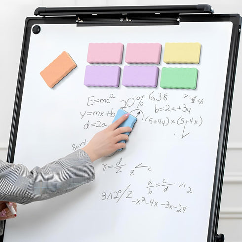 MaxGear Whiteboard Erasers, 8 Pack Magnetic Dry Erase Erasers, Bulk for Classroom, Office, Home (6 Pastel Color Set)