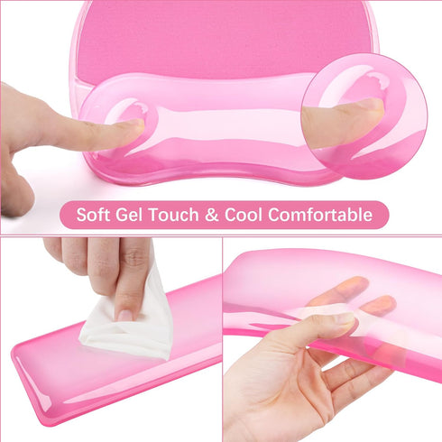 Set, MOSISO Gel Wrist Rest Support for Mouse Pad&Keyboard Irregular Oval Ergonomic Mousepad Keyboard Pad Non-Slip Base