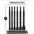 NEIKO 10067A Magnetic Impact Nut Driver and Power Bit Tool Set | 8 Pieces, SAE | 6 Inches with Magnetic Tip Sockets