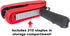 Praxxis Pro Aria-Plus Half-Strip Mini Stapler - Durable, Compact, Colorful Stapler for Office and Travel, Red