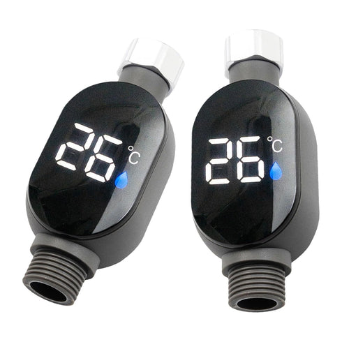Xanorrg Led Digital Display Temperature Gauge Shower Temperature Meter Bath Thermostat Household Water