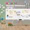 Magnetic Whiteboard Paper 79" x 18", Adhesive Dry Erase Sticker with 79 Magnetic Letters and 12 Colors of Liquid Chalk