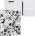Naanle 1.5’’ 3-Ring Binder with Clipboard, 3 Clear Inside Pockets, Decorative Hardcover for School Home Supplies,