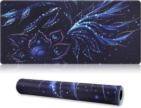 XXL Gaming Mouse Pad 35.4x15.7, Professional Large Mouse Pad & Computer Game Mouse Mat - 90x40 Flowershape