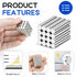 320Pcs Fridge Magnets, 6x2mm Small Refrigerator Magnets, Mini Magnets for Crafts, Office, School, and Round Button