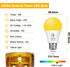 Bulbs 60W Bulb 9W 2000K A19 2 Pack Flaspar Dusk to Dawn LED Yellow Bug Light Outdoor Equivalent, Amber Yellow Bug Light