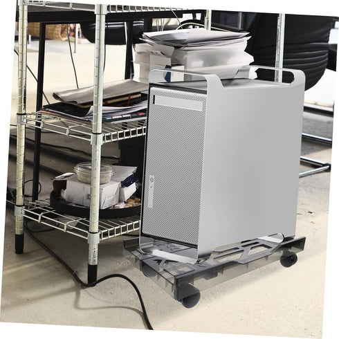 Homoyoyo Mobile CPU Stand with Movable Casters Adjustable PC Tower Cart for Desktop Rolling Computer Holder for Home