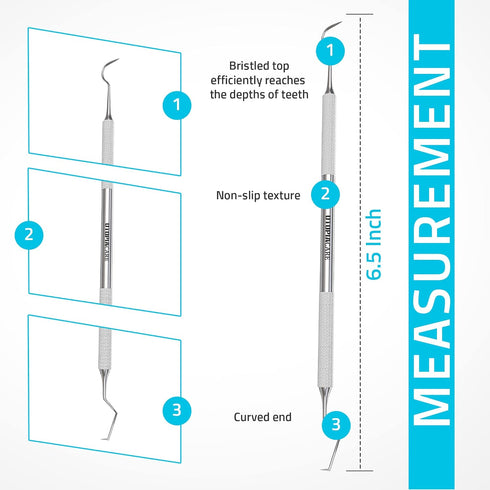 Utopia Care Professional Dental Tartar Scraper Tool, 6.5 Inch Double Ended Tartar Remover