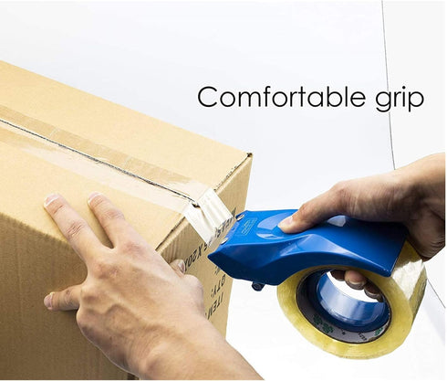 Easy-Mount 2 Inch Tape Gun Dispenser for Packing, Yellow Handheld Cutter