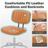Armless 360 DUMOS Home Office Executive Chair - Small Desk Chair with Low Back Lumbar Support, Height Adjustable PU