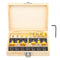 BoooRen Tool Boren 15Pieces Router Bits Set 1/4 Inch Shank Woodwork Toolsfor Doors for