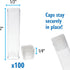 The Beadsmith Clear Plastic Tubes, 2 x .5 Inch Square with Flat Caps, Bag of 100
