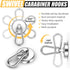 FINDMAG 100LBS Strong Magnetic Hooks, Neodymium Magnet Hooks for Hanging, Heavy Duty, 4 Pack