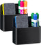 Simetufy Magnetic Dry Erase Marker Holder - Whiteboard Marker Holder, Magnetic Cup for Dry Erase Board, 2 Pack, Black