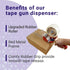 IDL Packaging T235 Heavy Duty Tape Gun Dispenser, Strong Metal Construction, Safe Durable Blade, Rubber Roller & Handle