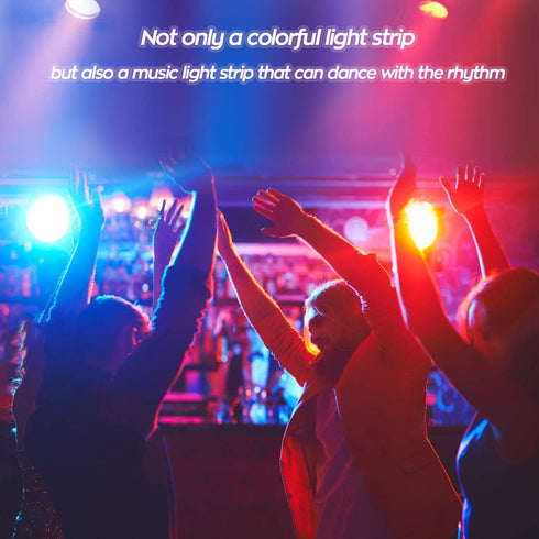 32.8ft, RUISHINE Battery Operated LED Strip Lights Battery Powered Led Strip Lights for Bedroom Color Changing APP