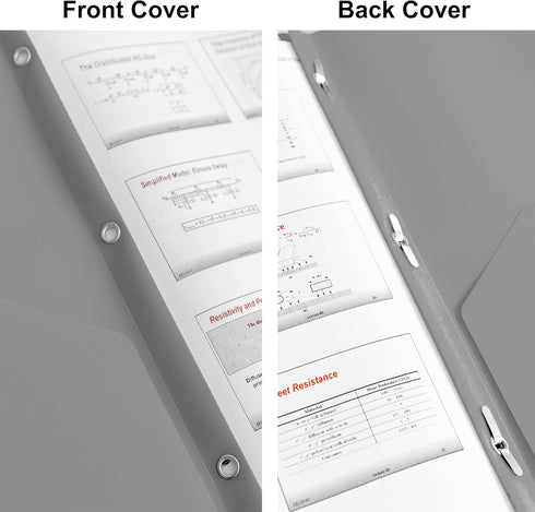 Youngever 6 Pack Heavy Duty Plastic Two Pocket Folders, 3 Prongs, Metal Fastener, 6 Urban Colors