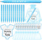 TaoBary Blue Retractable Ballpoint Pens (50 Pcs) with Cards and Organza Bags, It's a Boy Themed Baby Shower Favors