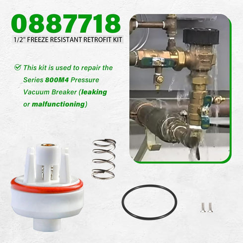 800M4 Vent Float Repair Kit for 1/2" 800M4-QT and LF800M4QT Backflow Valve, Part Number 0887726