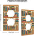 Moslion 1-Gang Cat Bookshelf Wall Plate Covers Sleeping Kitten Library Books Box Camera Flowers Outlet Cover Switch