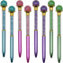 Maydahui 24PCS Crystal Gem Ballpoint Pen, Retractable Colorful Pearl Quicksand, Black Ink for Students