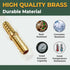 LIONMAX Barb Splicer Mender, 4 PCS Brass Barb Union Hose Fittings, 5/16 Inch to 5/16 Inch with 8 Hose Clamps