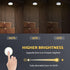2 Pack, Dimmable Closet, 2600mAh DAZZY DOT Rechargeable Puck Lights Warm YellowTouch Light Stick on for Portable Night