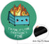 Dumpster on Fire Mouse Pad with Wrist Support, Gaming Mousepad with Non-Slip Base, Cute Desk Accessories