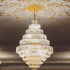 12 Inch Amosfun Gold Ceiling Medallion European Style Hollow Carved Round Base for Chandelier Home Lighting Fixtures