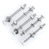 (10 Sets) 1/4-20x3" Hex Head Stainless Steel Bolts and Nuts with Flat & Lock Washers, 304 Stainless Steel 18-8, Fully Threaded, 1/4 Bolt