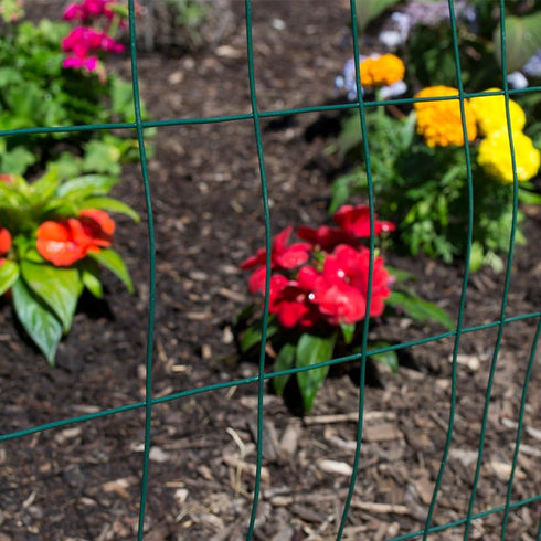 YardGard Welded Wire 2X3 Inch Mesh, 24 Inch X 25 Foot, 16 Gauge Green Vinyl Coated Steel Wire Fence