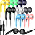 Xinnun 50 Pack Bulk Earbud Headphones with Mic Student in Ear Earbuds