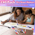 Sepamoon 240 Pack Dry Erase Markers Bulk, Low Odor Chisel Tip Whiteboard Markers for School Office