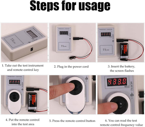 250-450 MHZ Digital Frequency Meter Detector Cymometer, Handheld Tester Tools