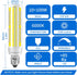 Dimmable JDE11 Bulbs 120V 100W Bulbs T6 E11 Bulb, 6000K 10W 1100lm E11 Fan,2Pcs ZHENMING Led Halogen Candelabra