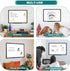Double Sided Whiteboard, 24''X18'' Magnetic Dry Erase Board with Black Aluminum Frame for Wall Mounting