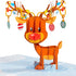 Paper Love 3D Reindeer Pop Up Christmas Card, Gift for Christmas or Holidays, 5" x 7" Cover with Envelope and Removable