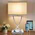 OYedis 21.38" Table Lamp for Bedroom Living Room 3-Way Dimmable Touch Control
