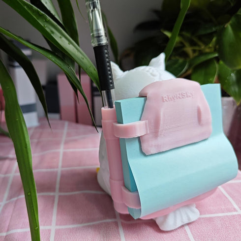 Owl Sticky Note Dispenser – Cute Rotating Animal Pop-up Note Holder with Pen Holder for Desk Home Office, 3x3 in