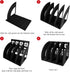 SAYEEC Sturdy Magazine Holder, 4 Compartments Plastic Desktop File Organizer for Document Storage (Black)