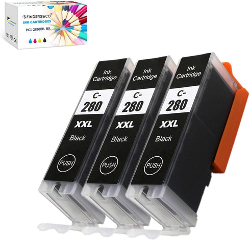 F FINDERS&CO 280 PGBK PGI-280 XXL Black Ink Tank for Canon PIXMA TS6320 TR7520 TS8120