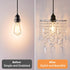 H11.81''X D8.66'' 2-Tiers Chandelier Shades, Mini Crystal Shade, Acrylic Beaded Hanging Lampshade, Modern Pendant Light