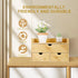 Bamboo Desk Organizer with 3 Drawers, Large Capacity Makeup Storage Box for Home Office and Bathroom