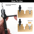 Countersink Drill Bit Set, 3Pcs M2 HSS Tapered Drill Bits with 1/4" Hex Shank and Allen Wrench