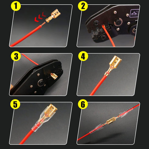 Twidec 640Pcs Quick Splice Male and Female Wire Spade Connector Crimp Terminal & Bullet Connectors Terminals Crimp