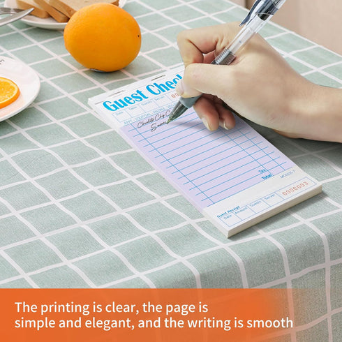 20 Pack of Purple Guest Check Books for Servers - Essential Note Pads for Restaurants
