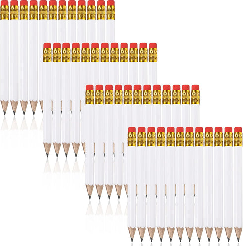 Zonon 48 Pieces Golf Pencils, Half Pencils with Eraser, Mini Pencils for Kids, Bridal Shower, School Office Writing