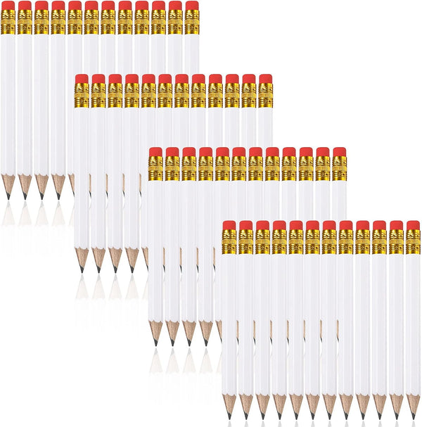 Zonon 48 Pieces Golf Pencils, Half Pencils with Eraser, Mini Pencils for Kids, Bridal Shower, School Office Writing