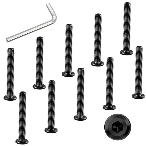 WYLWLS M6 x 55mm Bolt, 10 Pcs Per Set with 1 Hex Spanner,